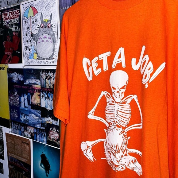 Vintage 90s “ Get A Job!” T-Shirt - Picture 7 of 7